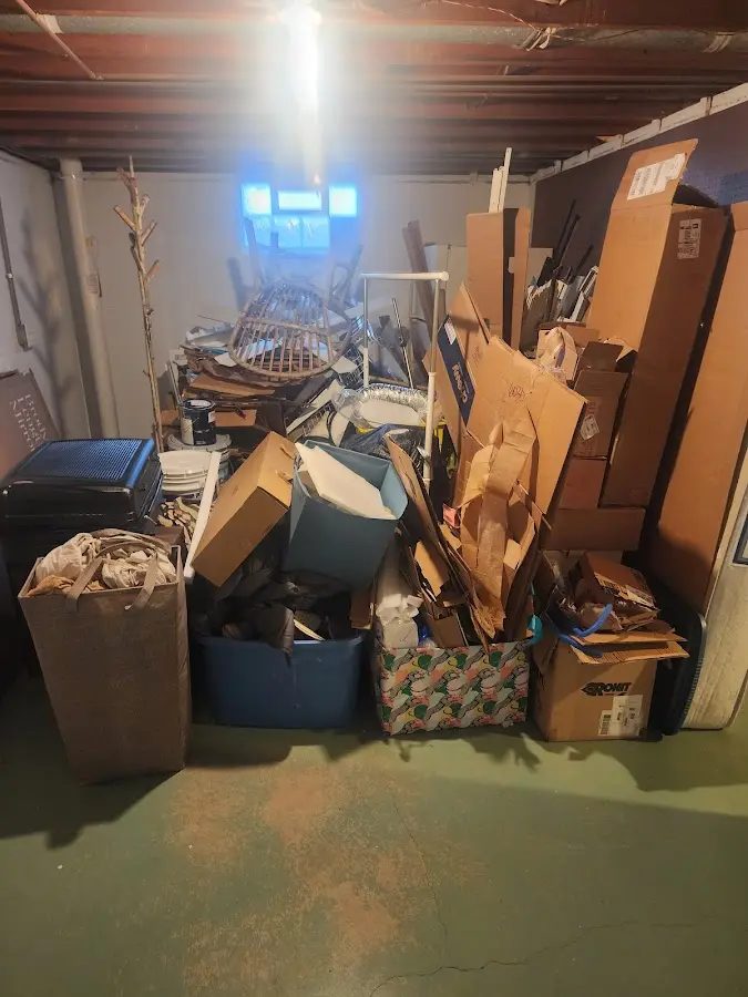 Roll-off dumpster container at job site for 6 Yard Dumpster Rental in Morro Bay